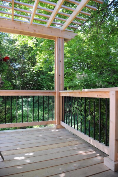 Cedar Deck Railing System for a Robust Wood Porch or Deck