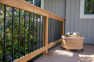 Cedar Deck Railing System for a Robust Wood Porch or Deck